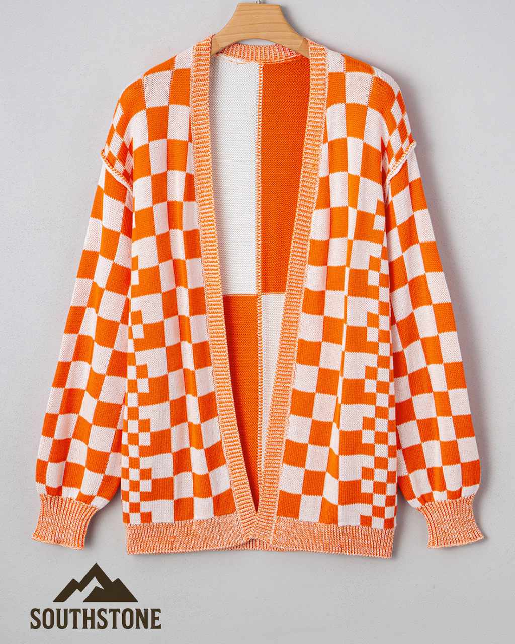 Orange Checkered Sweater