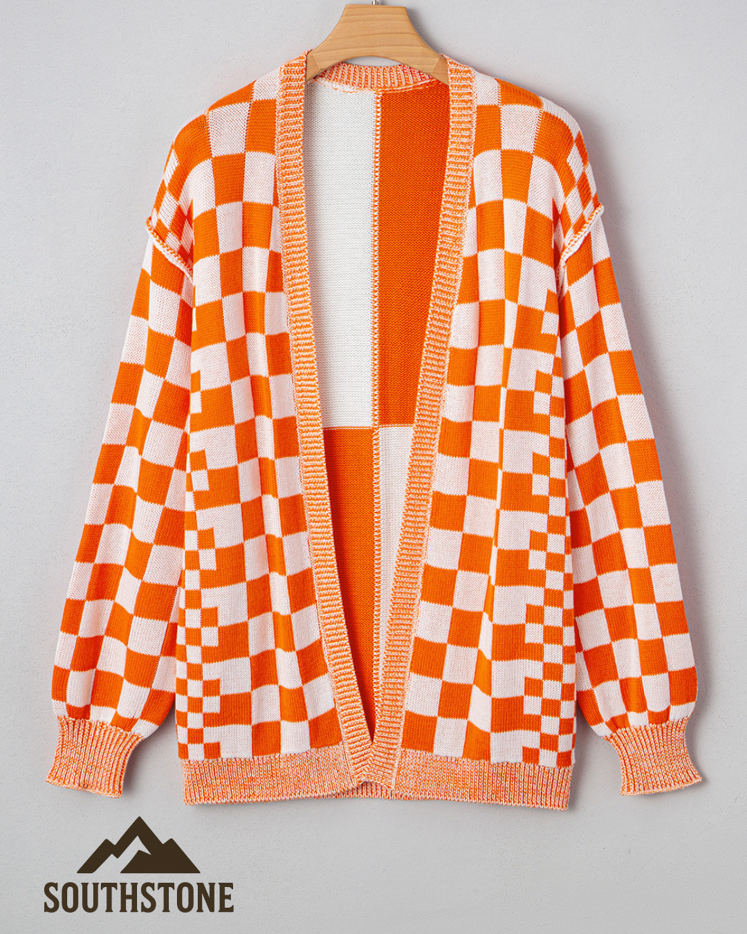 Orange Checkered Sweater